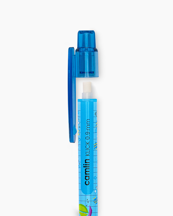 Camlin Klick Mechanical Pencil Individual pencil in 0.9 mm with Leads, Baby Blue