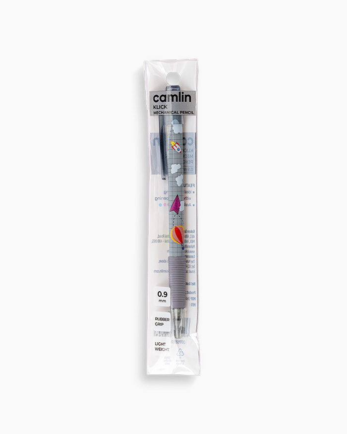 Camlin Klick Mechanical Pencil Individual pencil in 0.9 mm with Leads, Grey