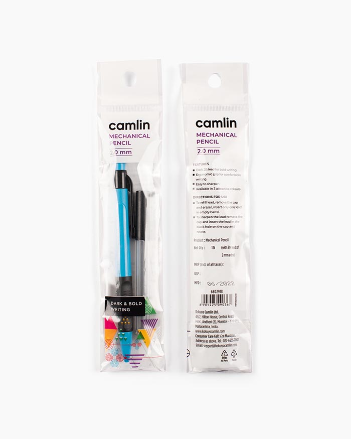 Camlin Mechanical Pencil Individual pencil in 2 mm with Leads, Blue