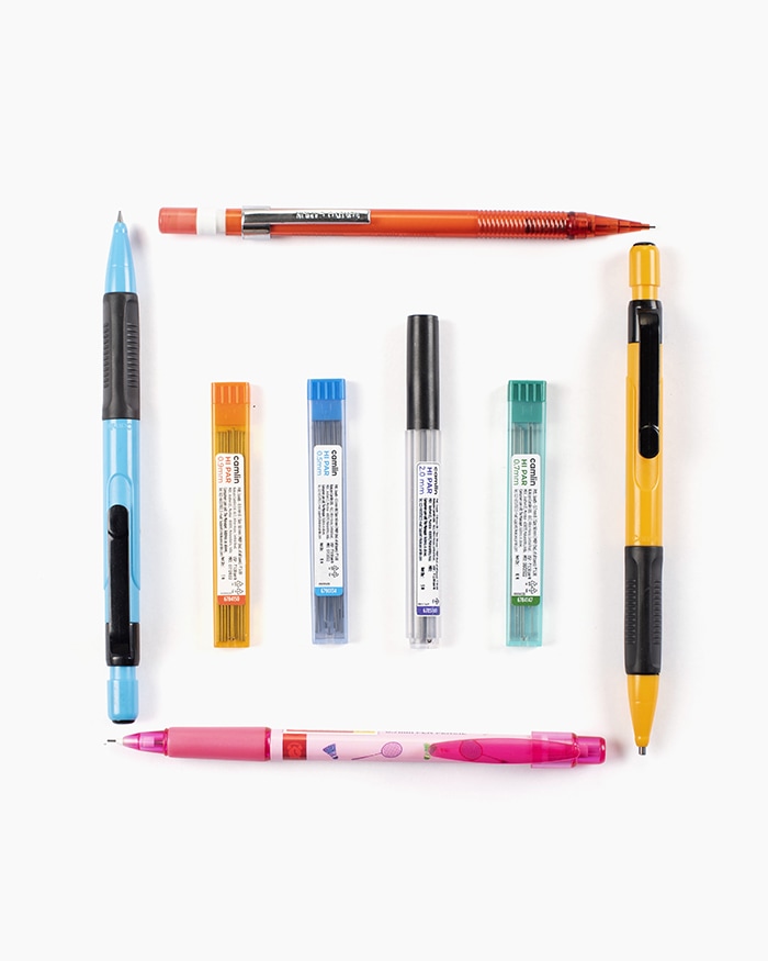 Camlin 3-in-1 Mechanical Pencils Pack Assorted pack of 3 mechanical pencils with Eraser and Leads