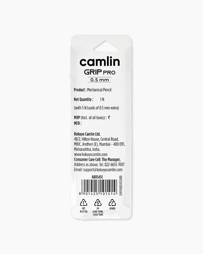 Camlin Grip Pro Mechanical Pencil Individual pencil in 0.5 mm