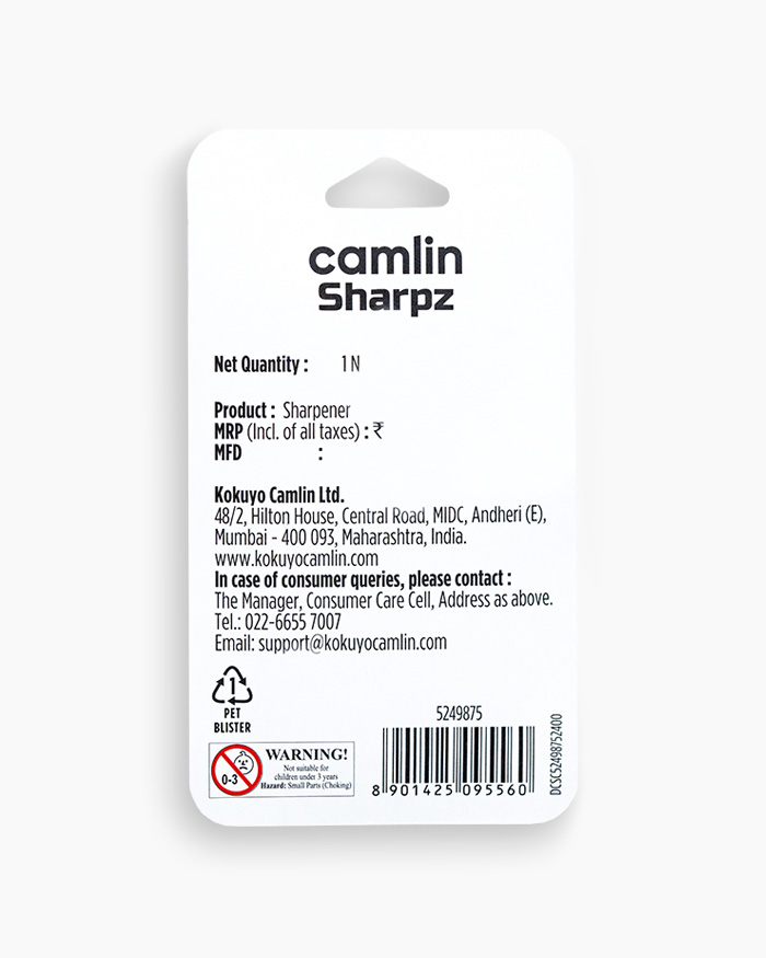 Camlin Sharpz Individual sharpener in green