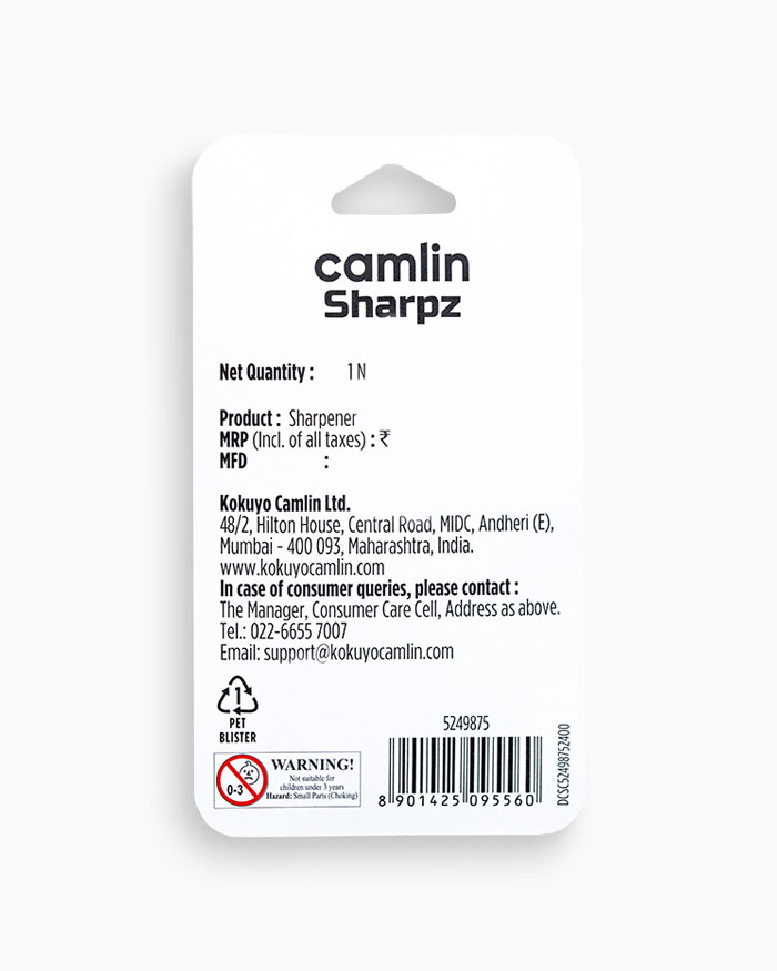 Camlin Sharpz Individual sharpener in red