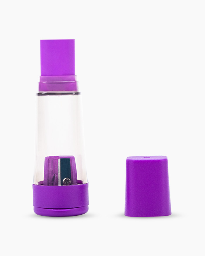 Camlin Twinz Eraser-sharpener combo in purple